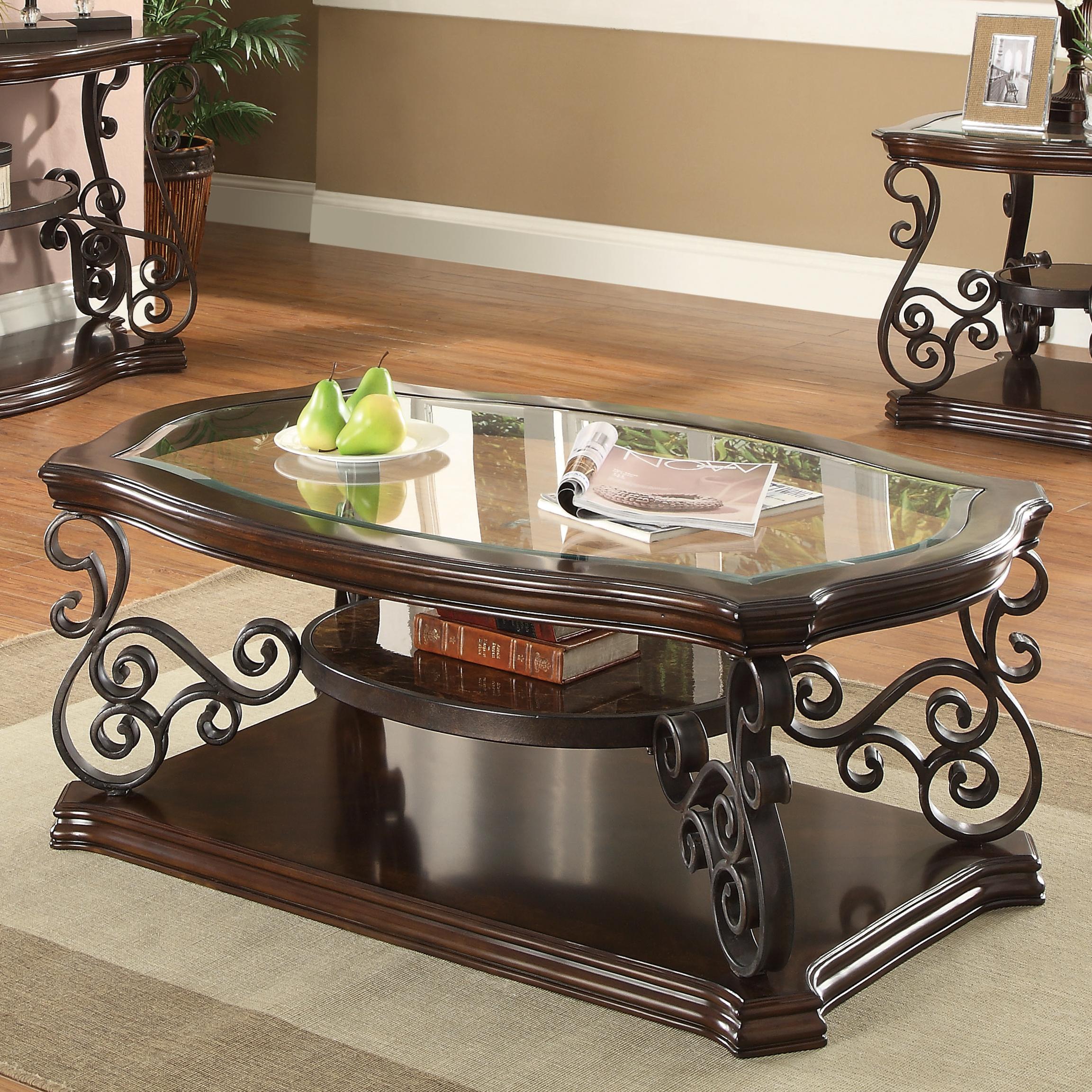Traditional glass coffee table discount